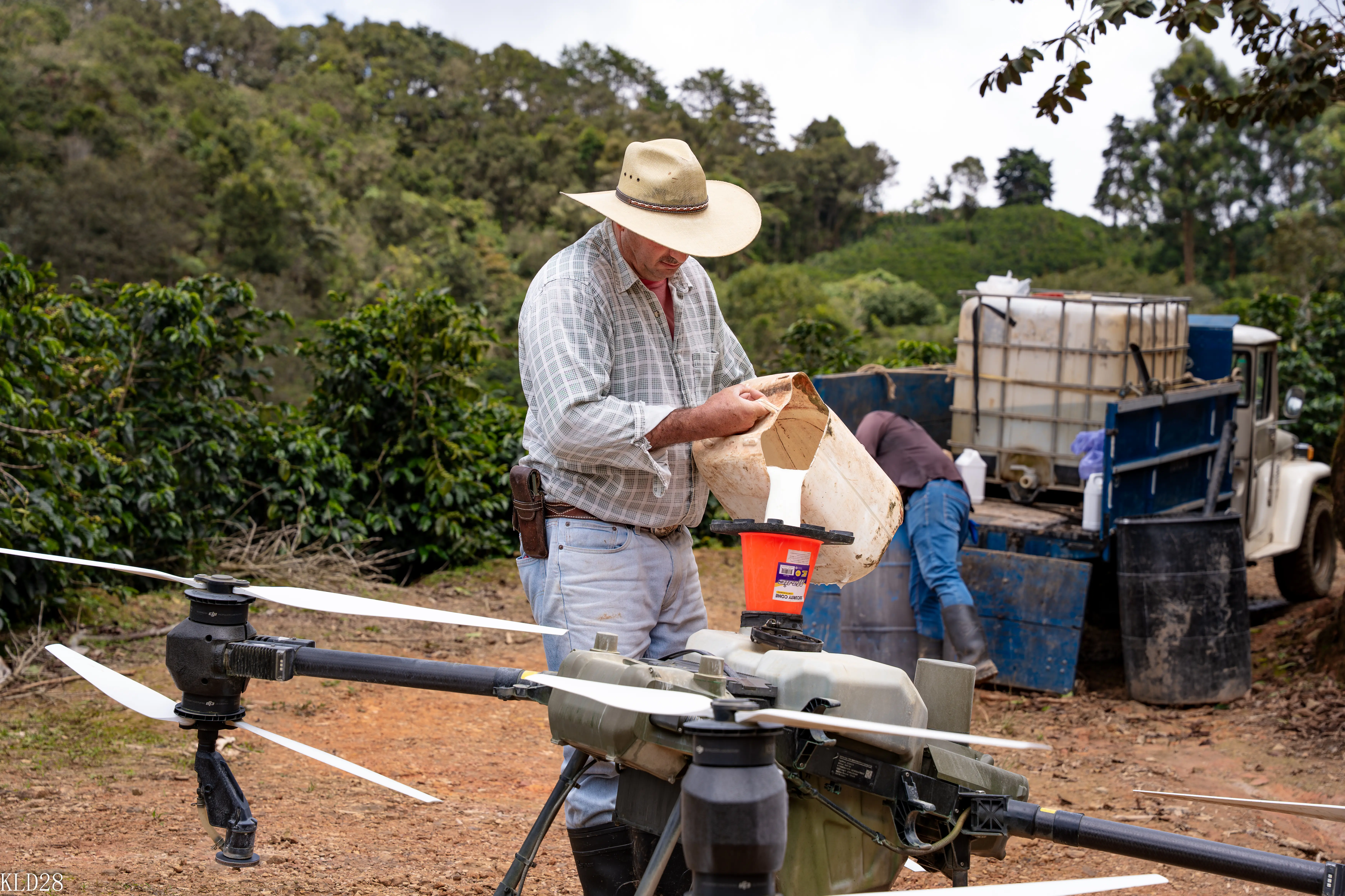 Cliente satisfecho en su finca